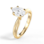 Beth Pear Cut Lab Grown Diamond 18Kt Yellow Gold Engagement Ring - View 4