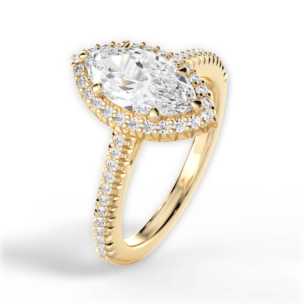 Jenny Marquise Cut Lab Grown Diamond 18Kt Yellow Gold Engagement Ring - View 4