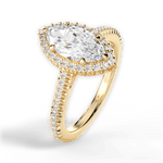 Jenny Marquise Cut Lab Grown Diamond 18Kt Yellow Gold Engagement Ring - View 4