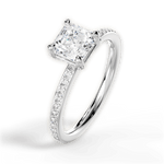 Janice Asscher Cut Lab Grown Diamond Platinum Engagement Ring - View 2