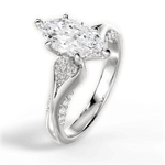 Isabel Marquise Cut Lab Grown Diamond 18Kt White Gold Engagement Ring - View 4