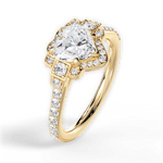 Joyce Heart Cut Lab Grown Diamond 18Kt Yellow Gold Engagement Ring - View 3