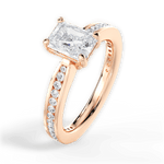 Katelyn Radiant Cut Lab Grown Diamond 18Kt Rose Gold Engagement Ring - View 3