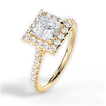 Leah Princess Cut Lab Grown Diamond 18Kt Yellow Gold Engagement Ring - View 4