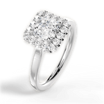 Fiona Asscher Cut Lab Grown Diamond 14Kt White Gold Engagement Ring - View 3