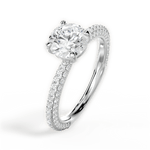 Kristen Round Cut Lab Grown Diamond 14Kt White Gold Engagement Ring - View 2