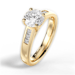 Brittany Round Cut Lab Grown Diamond 18Kt Yellow Gold Engagement Ring - View 4