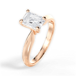 Beth Radiant Cut Lab Grown Diamond 18Kt Rose Gold Engagement Ring - View 4