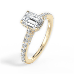 Laura Emerald Cut Lab Grown Diamond 18Kt Yellow Gold Engagement Ring - View 4