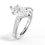 Elizabeth Marquise Cut Lab Grown Diamond 18Kt White Gold Engagement Ring - View 2