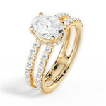 Christie Oval Cut Lab Grown Diamond 18Kt Yellow Gold Engagement Ring - View 4