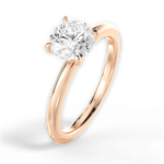 Allison Round Cut Lab Grown Diamond 18Kt Rose Gold Engagement Ring - View 2