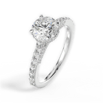 Laura Round Cut Lab Grown Diamond 14Kt White Gold Engagement Ring - View 3