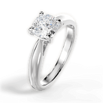 Amy Cushion Cut Lab Grown Diamond 14Kt White Gold Engagement Ring - View 2