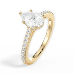 Joan Pear Cut Lab Grown Diamond 18Kt Yellow Gold Engagement Ring - View 4
