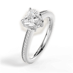 Janet Heart Cut Lab Grown Diamond 18Kt White Gold Engagement Ring - View 4