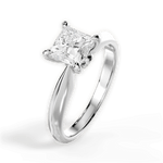 Amanda Princess Cut Lab Grown Diamond 14Kt White Gold Engagement Ring - View 2