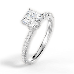 Giselle Asscher Cut Lab Grown Diamond 18Kt White Gold Engagement Ring - View 2