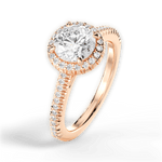 Jenny Round Cut Lab Grown Diamond 18Kt Rose Gold Engagement Ring - View 3
