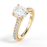 Gilda Oval Cut Lab Grown Diamond 18Kt Yellow Gold Engagement Ring - View 4