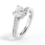 Elise Heart Cut Lab Grown Diamond Platinum Engagement Ring - View 2