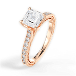 Gilda Asscher Cut Lab Grown Diamond 18Kt Rose Gold Engagement Ring - View 2