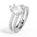 Christie Pear Cut Lab Grown Diamond 14Kt White Gold Engagement Ring - View 2