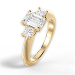 Dorothy Emerald Cut Lab Grown Diamond 18Kt Yellow Gold Engagement Ring - View 4