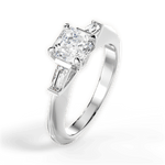 Emily Asscher Cut Lab Grown Diamond Platinum Engagement Ring - View 2