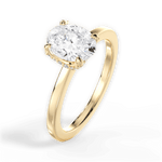 Gemma Oval Cut Lab Grown Diamond 18Kt Yellow Gold Engagement Ring - View 2