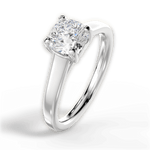 Ariana Cushion Cut Lab Grown Diamond 18Kt White Gold Engagement Ring - View 4