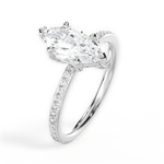 Janice Marquise Cut Lab Grown Diamond 18Kt White Gold Engagement Ring - View 2