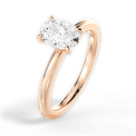 Allison Oval Cut Lab Grown Diamond 18Kt Rose Gold Engagement Ring - View 3