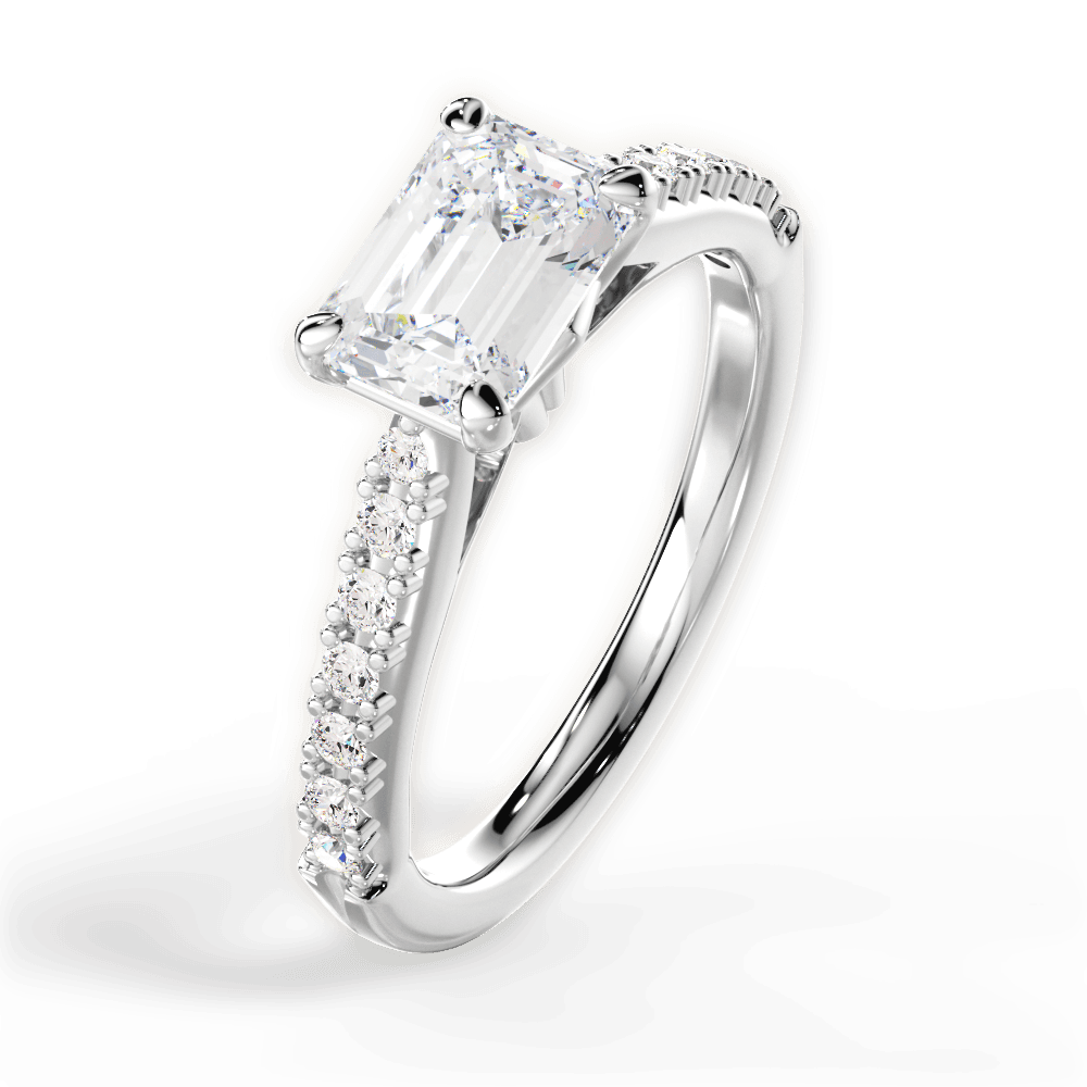 Diane Cushion Cut Lab Grown Diamond 18Kt Rose Gold Engagement Ring - View 4