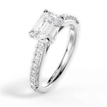 Diane Emerald Cut Lab Grown Diamond 14Kt White Gold Engagement Ring - View 4