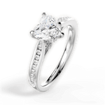 Elena Heart Cut Lab Grown Diamond 14Kt White Gold Engagement Ring - View 2