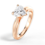 Colleen Heart Cut Lab Grown Diamond 18Kt Rose Gold Engagement Ring - View 4