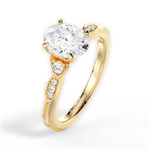 Cassie Oval Cut Lab Grown Diamond 18Kt Yellow Gold Engagement Ring - View 4