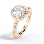 Joanne Round Cut Lab Grown Diamond 18Kt Rose Gold Engagement Ring - View 3