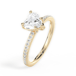 Janice Heart Cut Lab Grown Diamond 18Kt Yellow Gold Engagement Ring - View 4
