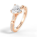 Gabriela Heart Cut Lab Grown Diamond 18Kt Rose Gold Engagement Ring - View 4