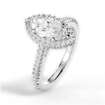 Jenny Marquise Cut Lab Grown Diamond 18Kt White Gold Engagement Ring - View 3