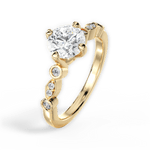 Catherine Round Cut Lab Grown Diamond 18Kt Yellow Gold Engagement Ring - View 4