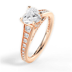 Leslie Heart Cut Lab Grown Diamond 18Kt Rose Gold Engagement Ring - View 2