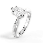 Amanda Pear Cut Lab Grown Diamond 18Kt White Gold Engagement Ring - View 4