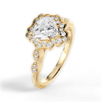 Julie Heart Cut Lab Grown Diamond 18Kt Yellow Gold Engagement Ring - View 4