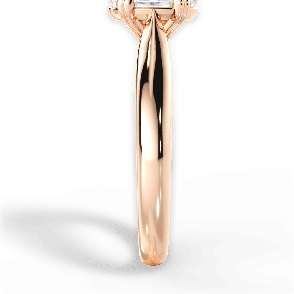 Gillian Oval Cut Lab Grown Diamond 18Kt Rose Gold Engagement Ring - View 4