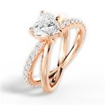 Jennifer Heart Cut Lab Grown Diamond 18Kt Rose Gold Engagement Ring - View 3