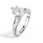 Florence Pear Cut Lab Grown Diamond 18Kt White Gold Engagement Ring - View 3