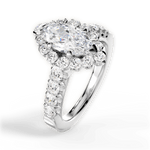 Lacey Marquise Cut Lab Grown Diamond 14Kt White Gold Engagement Ring - View 4